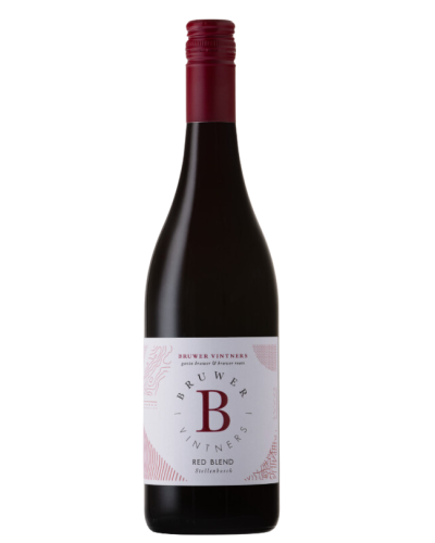 Bruwer Vintners Red Blend 2021 wine bottle shot
