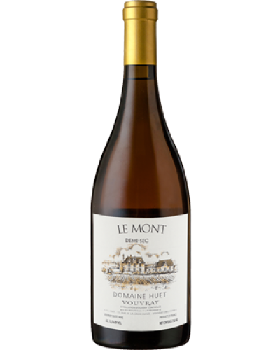 Huet Le Mont Demi-Sec 2022 wine bottle shot