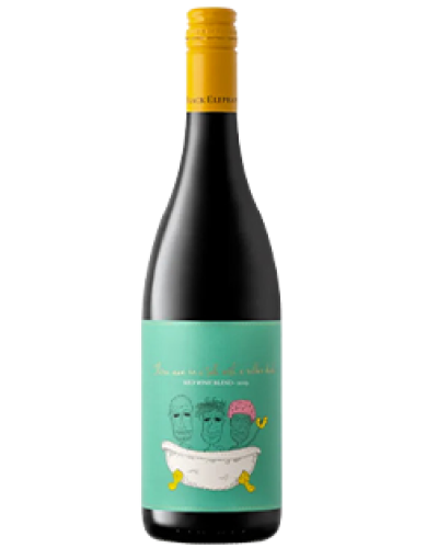 Black Elephant Vintners Three Men in a Tub Red Blend 2023 wine bottle shot