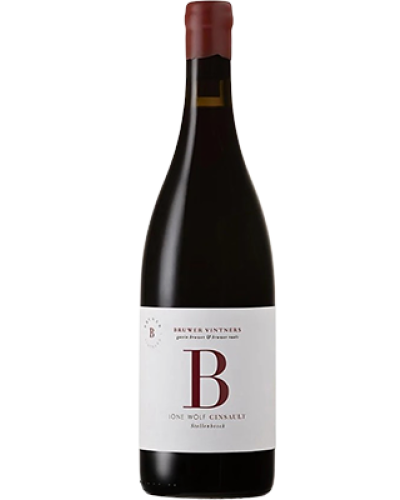 Bruwer Vintners Lone Wolf Cinsault 2023 wine bottle shot