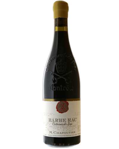 Chapoutier Châteauneuf-du-Pape Barbe Rac 2021 wine bottle shot