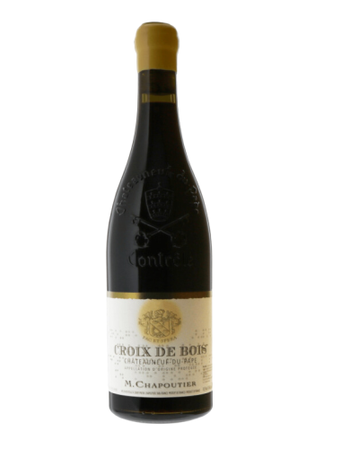 Chapoutier Châteauneuf-du-Pape Croix de Bois 2021 wine bottle shot
