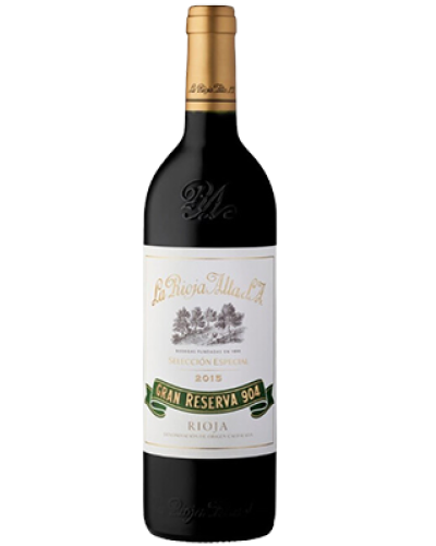 La Rioja Alta Gran Reserva 904 Selección Especial 2015 wine bottle shot