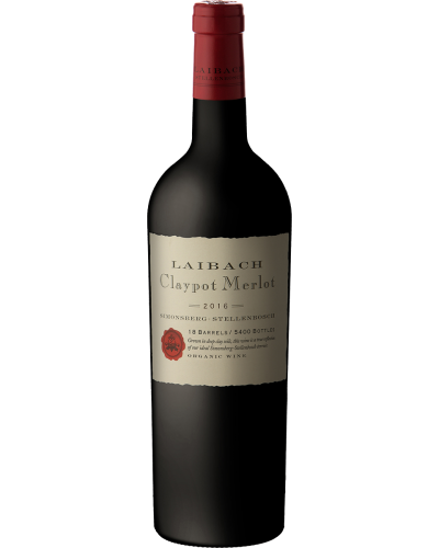 Laibach Claypot Merlot 2016 wine bottle shot