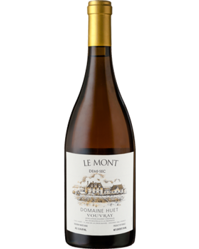 Huet Le Mont Demi-Sec 2023 wine bottle shot
