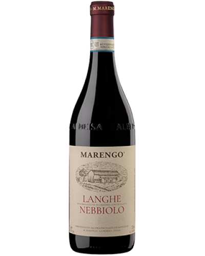 Marengo Langhe Nebbiolo 2021 wine bottle shot