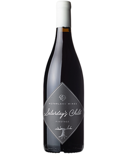 McFarlane Wines Saturday's Child Pinotage 2022 wine bottle shot
