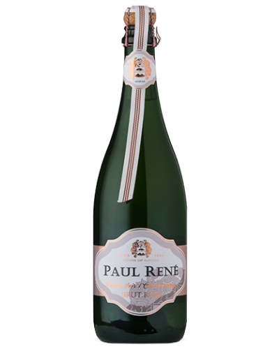 Paul René Brut Rosé 2019 wine bottle shot