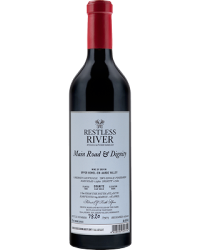 Restless River Main Rd & Dignity Cabernet Sauvignon 2020 wine bottle shot