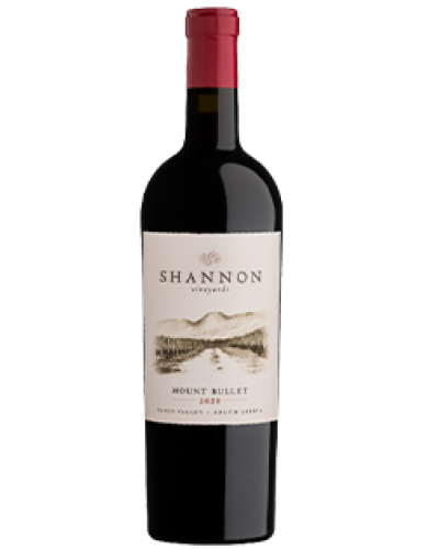 Shannon Mount Bullet Merlot 2020 wine bottle shot
