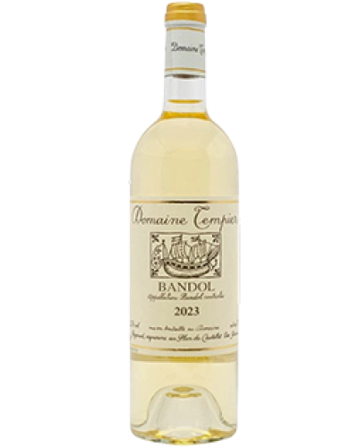 Tempier Bandol Blanc 2023 wine bottle shot