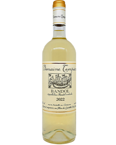 Tempier Bandol Blanc 2022 wine bottle shot