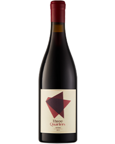 Three Quarters Shiraz 2023 wine bottle shot