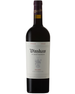 Winshaw Family Vineyards Malbec 2023 wine bottle shot