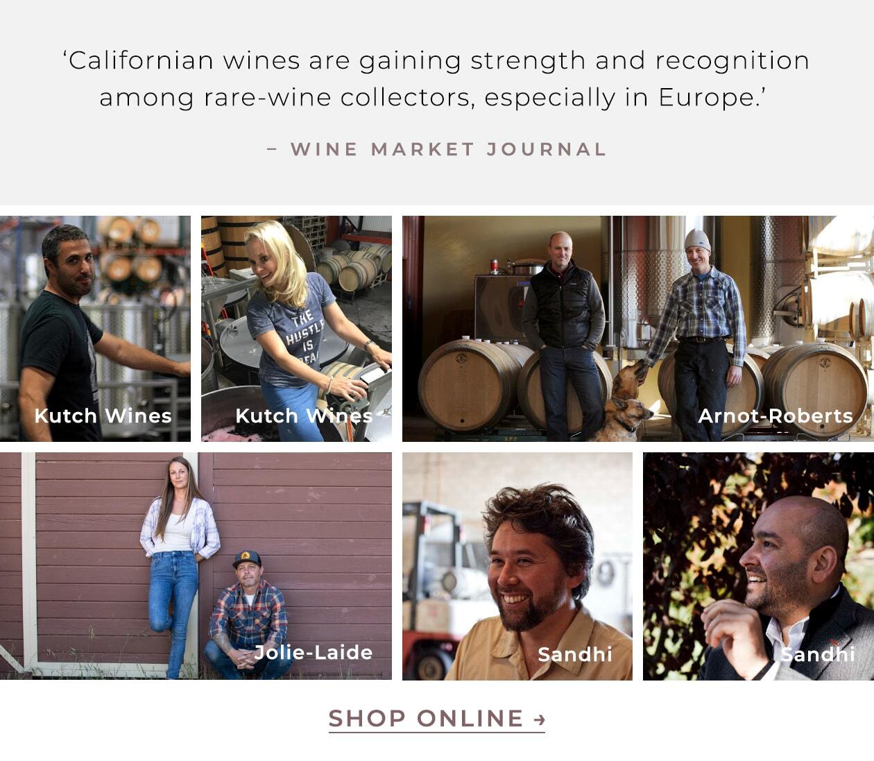 New Californian wine imports – Order online