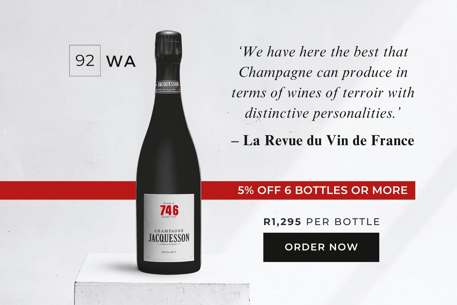 Jacquesson 746 Extra-Brut NV – A ‘mandatory purchase for champagne lovers’ –Champagne Guide