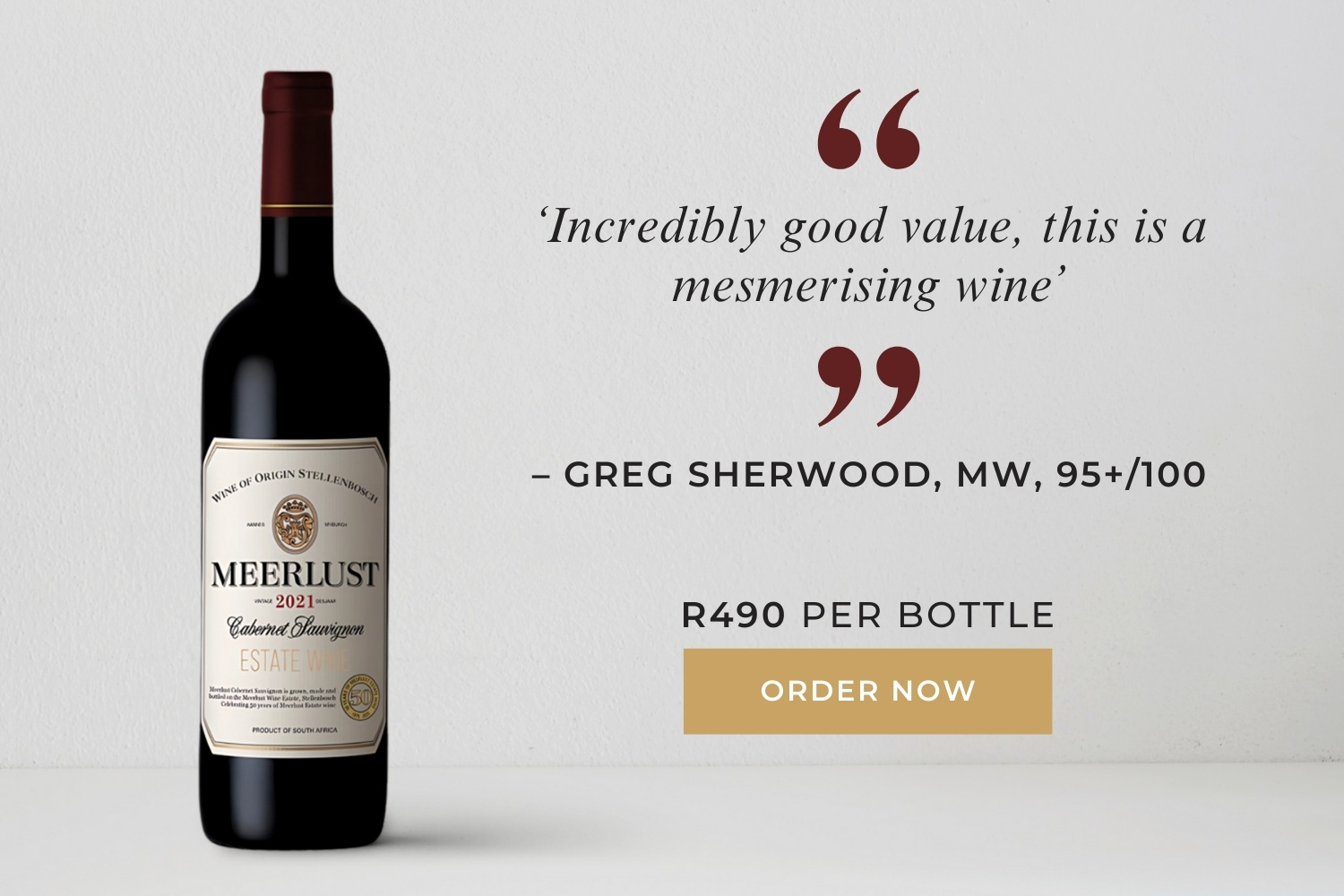 Double 95-point Meerlust Cabernet Sauvignon 2021