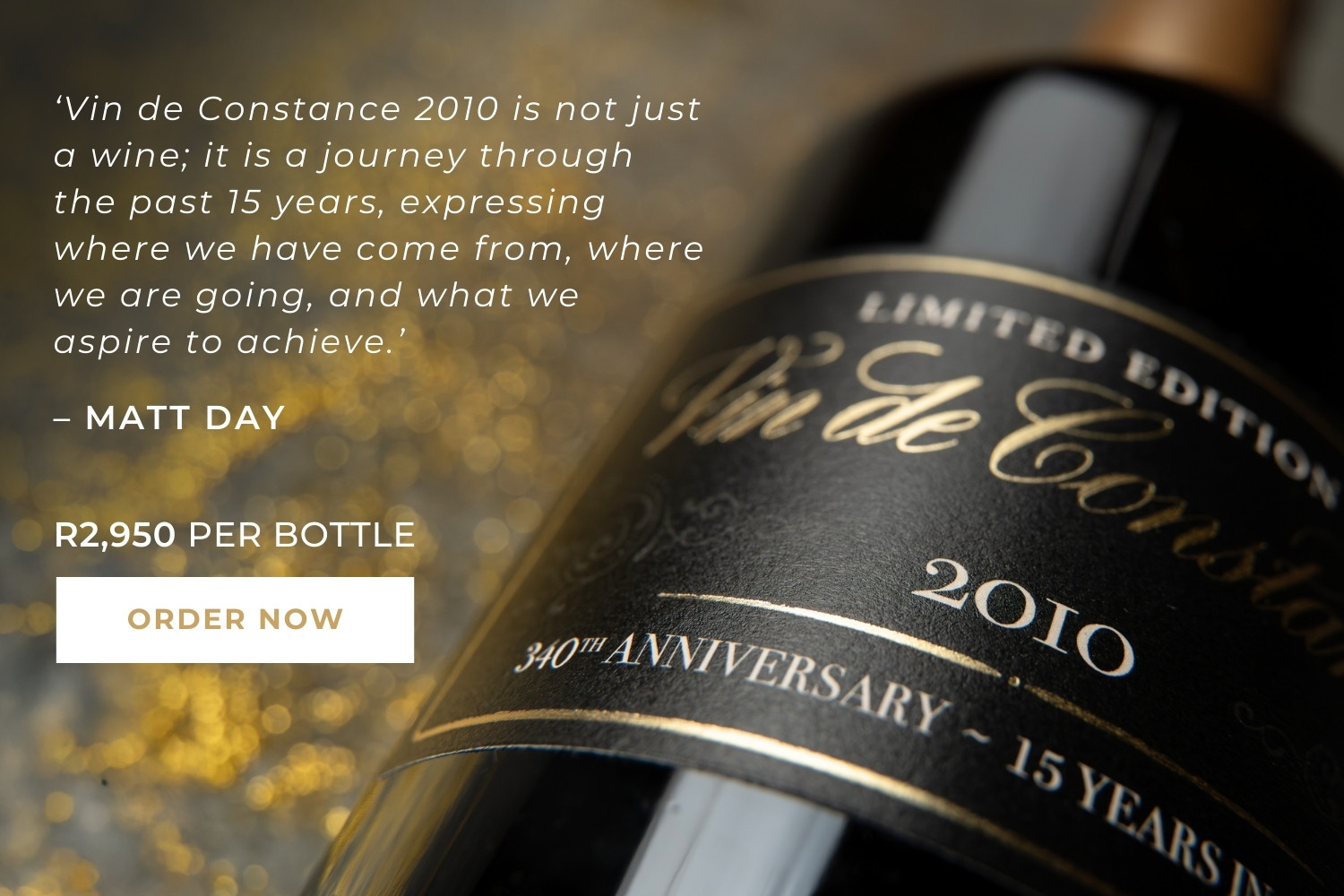 One of a Kind – The Late Release Klein Constantia Vin de Constance 2010